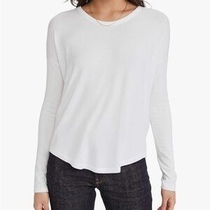 rag & bone Women's The Knit Longsleeve Top White Medium